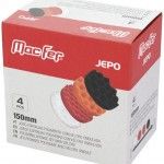 Jogo esponjas polimento com velcro ondulada JEPO 150mm 4ps ref 033.0098 MACFER