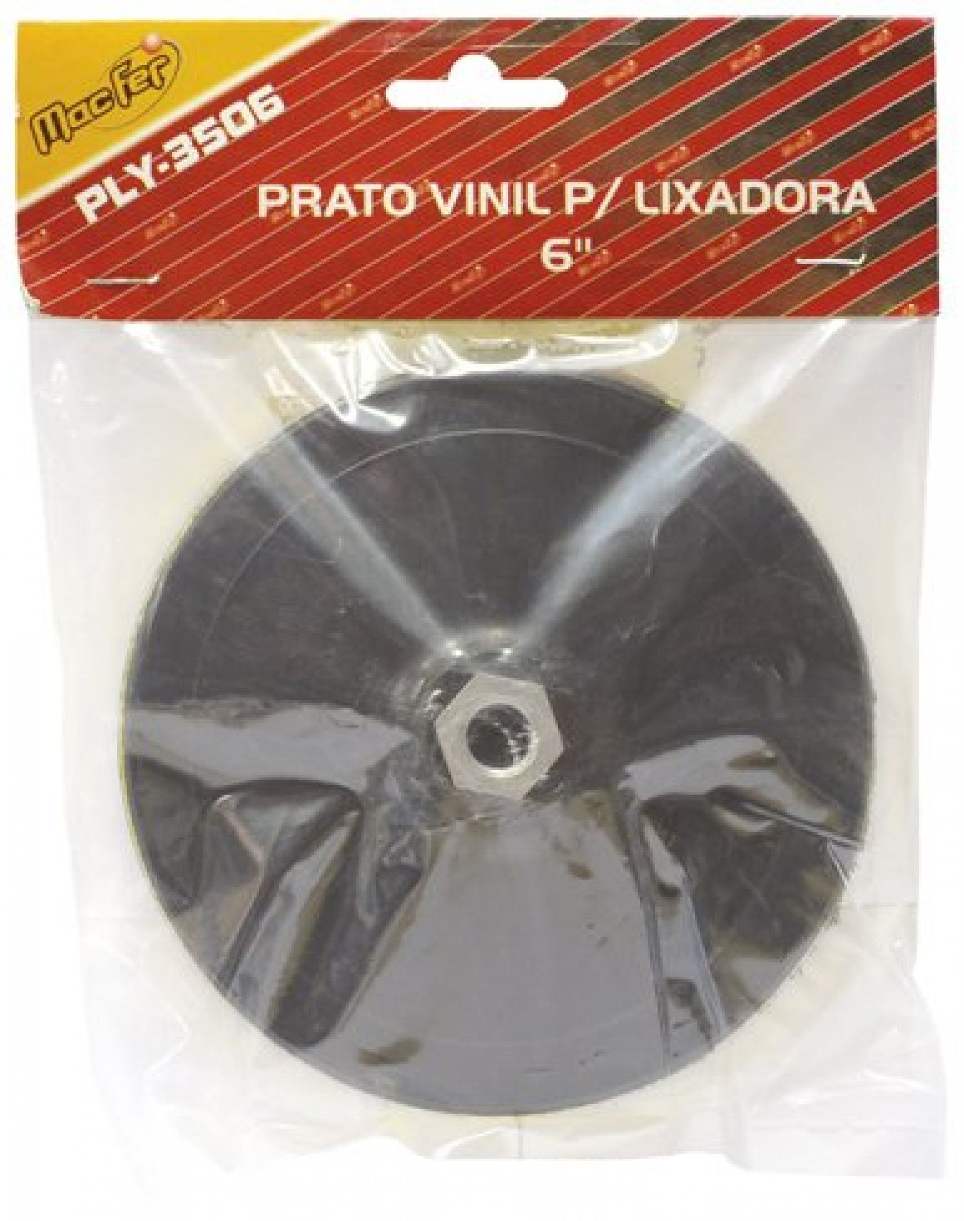 Prato vinil c/ velcro MacFer PLY-35 M14 125mm refª 033.0045 MACFER