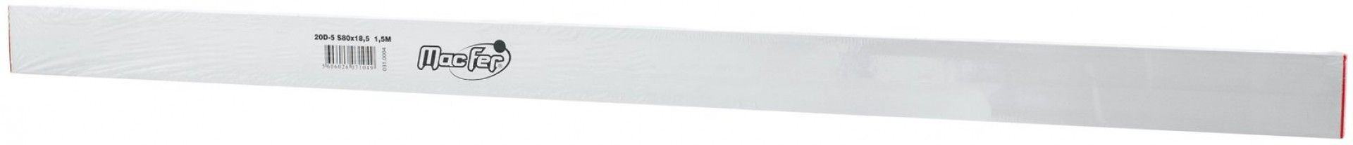 Régua alumínio MacFer 20D-5 2,0m 80x18,5mm refª 031.0001 MACFER