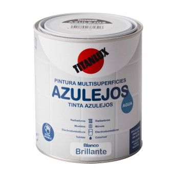 ESMALTE AZULEIJO AQUOSO 750ML BRANCO BRILHANTE 0001 TITAN