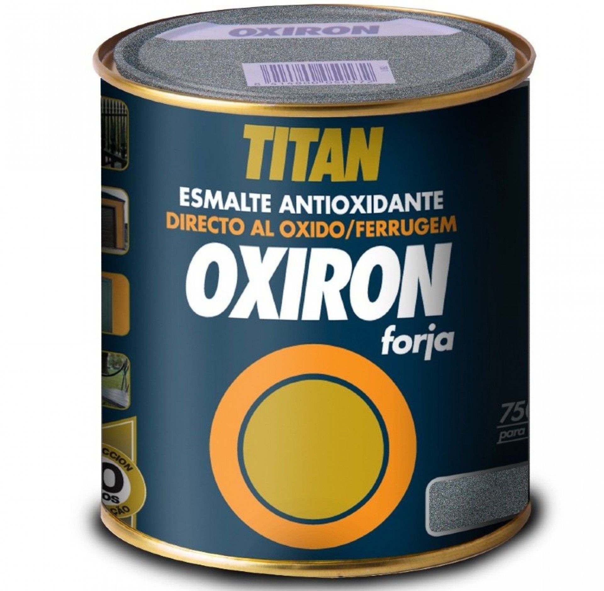 Oxiron Liso efeito Forja cinzento Aço 750ml refª 02J420234 Titan