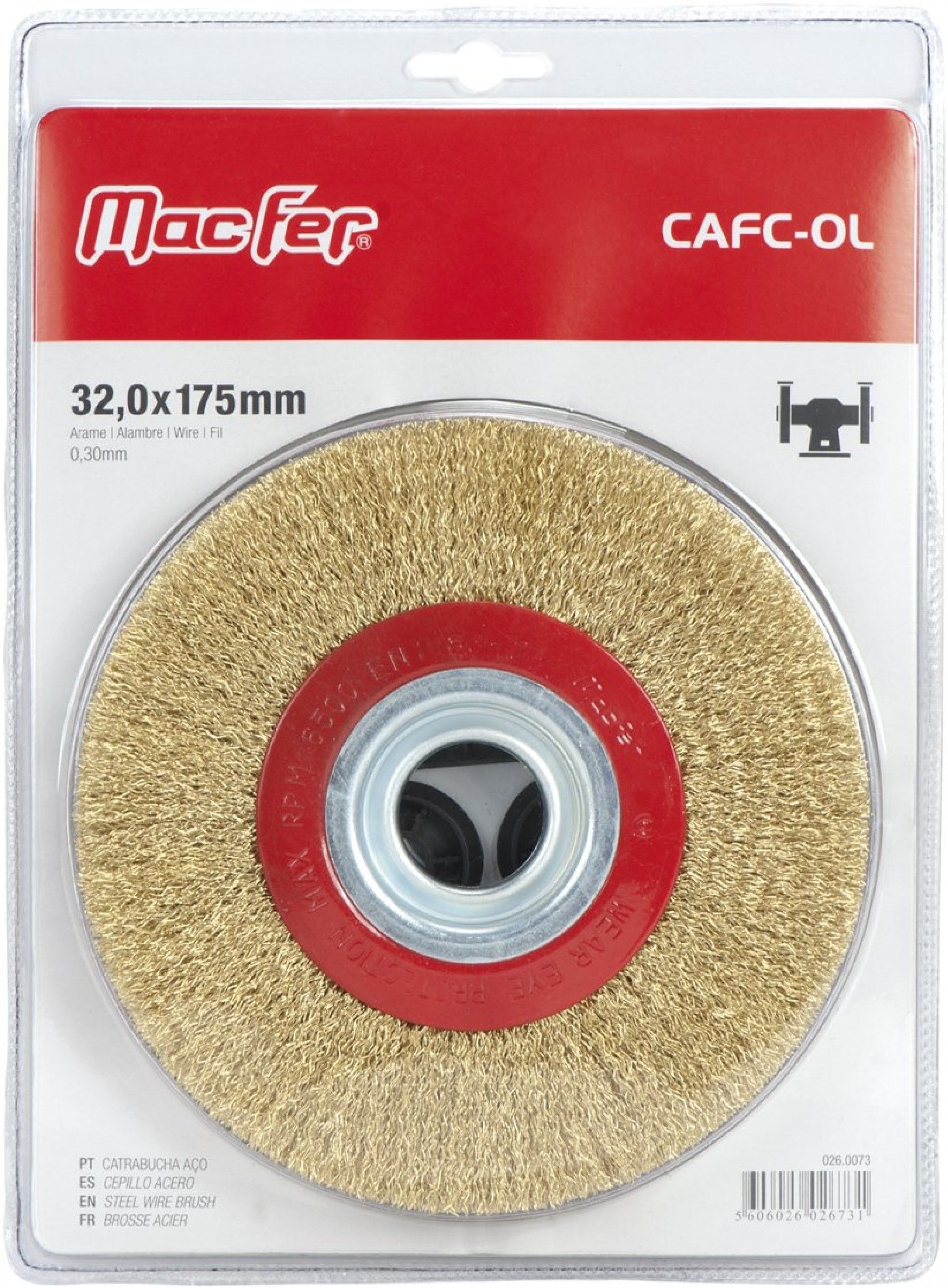 Catrab. aço c/ furo cir. CAFC-OL ond. 25,4x150mm refª 026.0072 MACFER