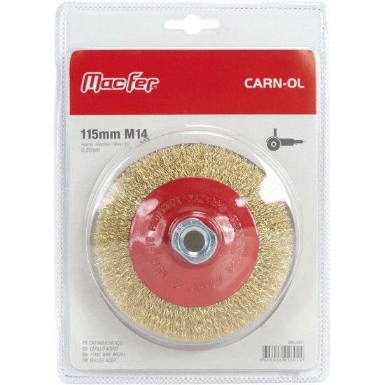 Catrab. aço c/ rosca cón. CARN-OL ond. M14 115mm refª 026.0001 MACFER Catrab. aço c/ rosca cón. CARN-OL ond. M14 115mm refª 026.0001 MACFER
