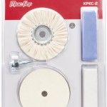 Kit polir escovas algod�o & feltro cir.  KPEC-2 100mm 5p�s ref� 025.0061 MACFER