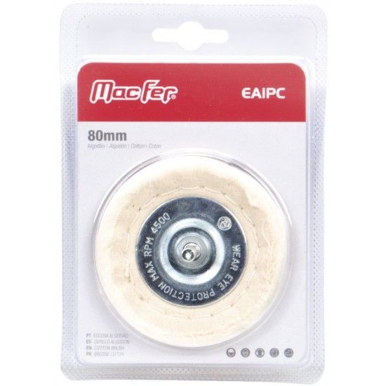 Escova algod�o c/ perno cir.  EAlPC 80mm ref� 025.0062 MACFER