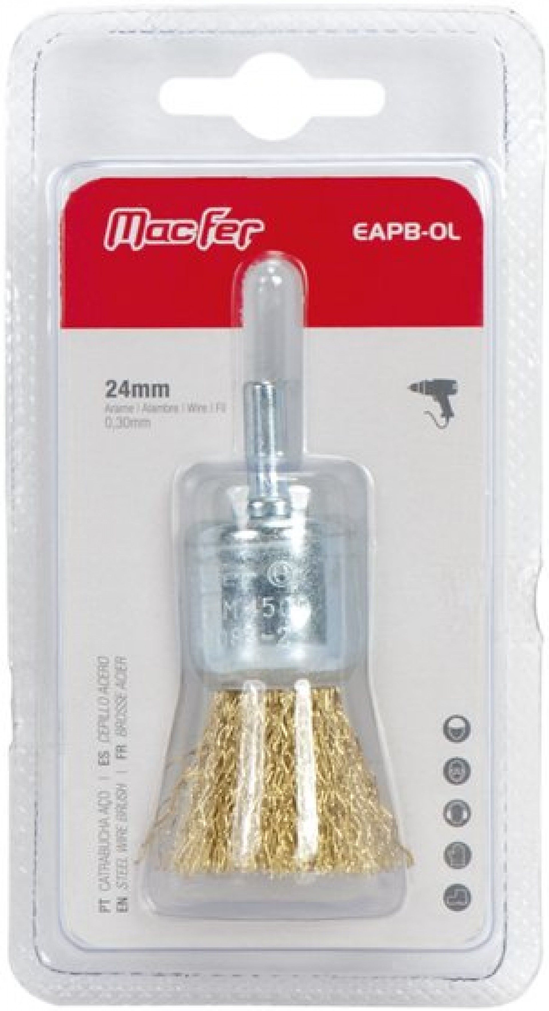 Catrab. aço c/ perno t/ brocha EAPB-OL 24mm refª 025.0017 MACFER