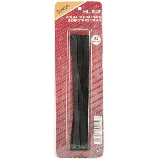Folha serra p/ serrote escolar  HL-612  10p� ref� 022.0038 MACFER