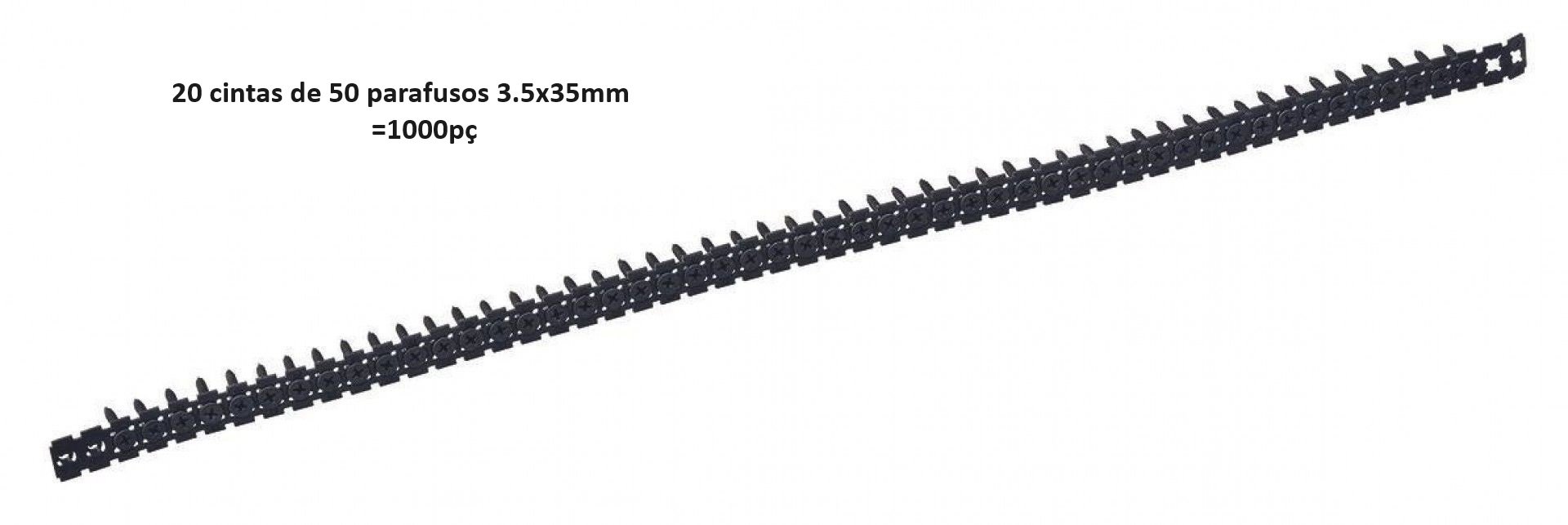 Cinta parafusos para painéis de Gesso PH2 3.5x35mm 1000pç refª 020321350352