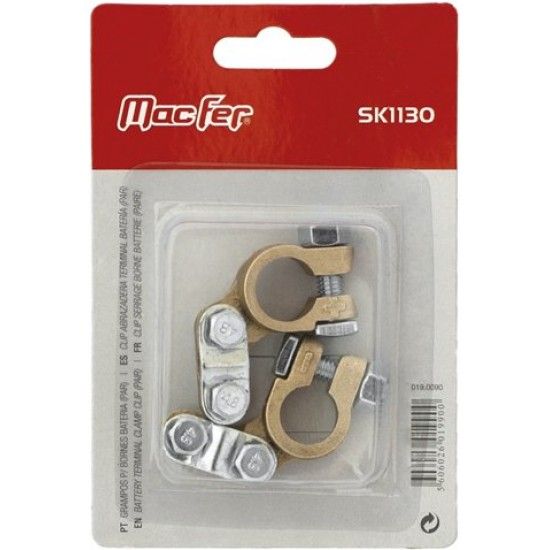 Grampos p/ bornes bateria MacFer SK1130 (par) ref 019.0090 MACFER