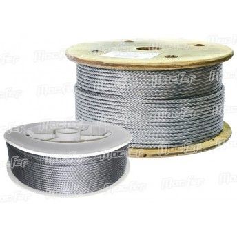Cabo aço galv. WRG 6x7+FC 5,0mm 100m refª 018.0029 MACFER Cabo aço galv. WRG 6x7+FC 5,0mm 100m refª 018.0029 MACFER