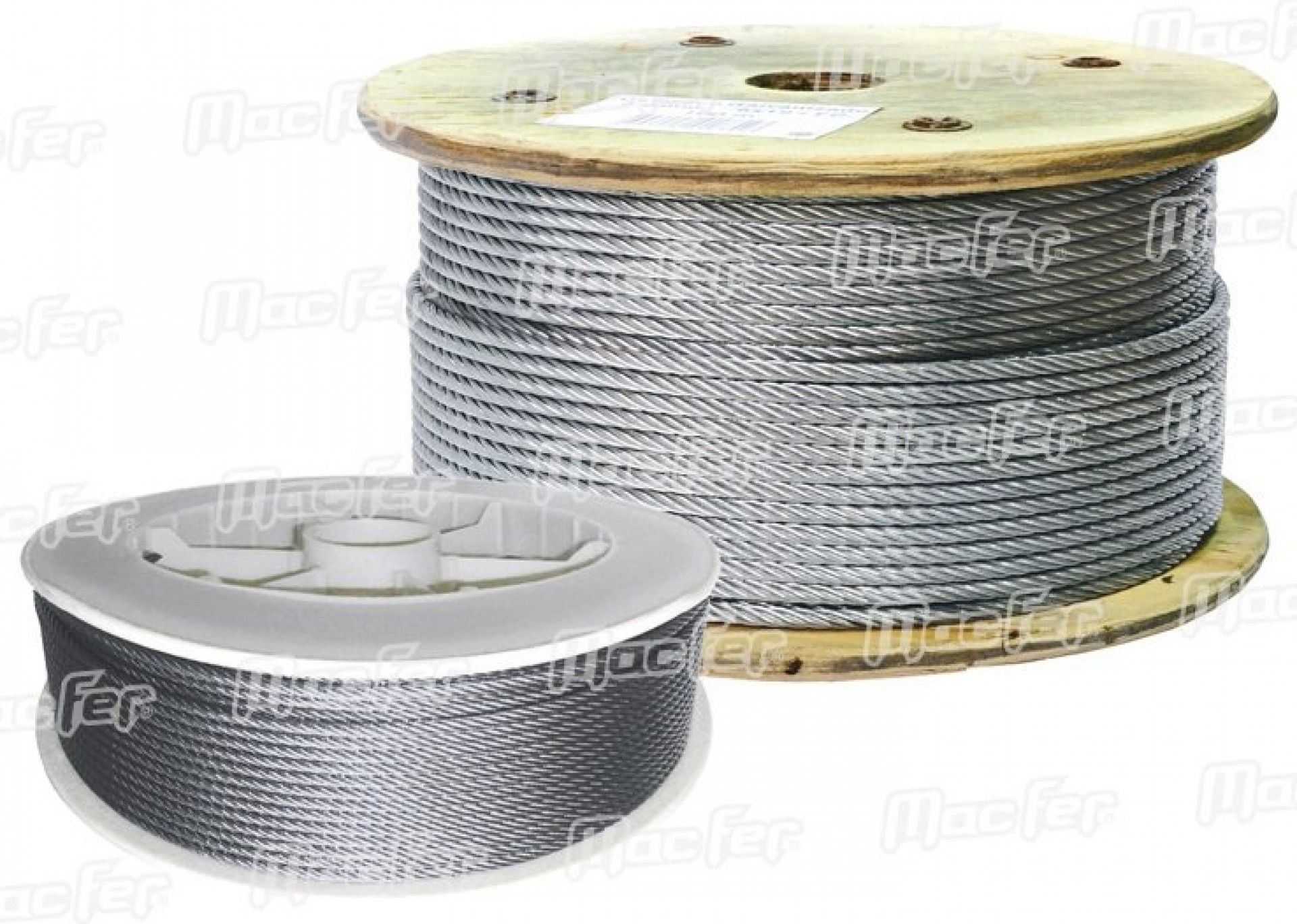 Cabo aço galv. anti-giratório MacFer WRG 19x7 5mm 100m refª 018.0061 MACFER
