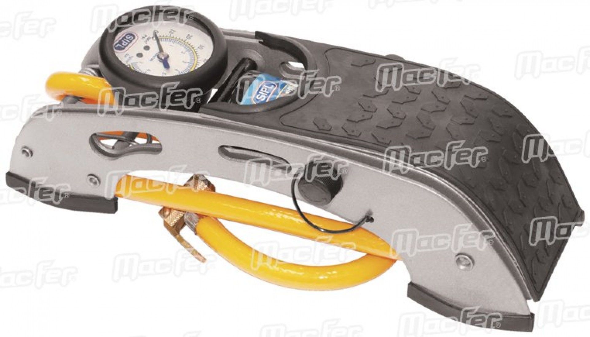 Bomba pedal 1 êmbolo c/ manómetro MacFer S-801E refª 019.0005 MACFER