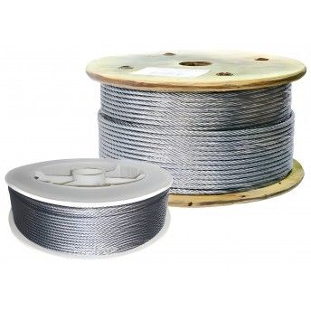 Cabo aço galvanizado WRG 6x7+F 3,0mm 250m refª 018.0027 MACFER Cabo aço galvanizado WRG 6x7+F 3,0mm 250m refª 018.0027 MACFER