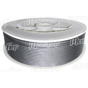 Cabo aço galv. revestido MacFer WRG-REV 6x7+FC 4/5mm 100m refª 018.0005 MACFER Cabo aço galv. revestido MacFer WRG-REV 6x7+FC 4/5mm 100m refª 018.0005 MACFER
