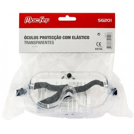 Óculos prot. c/ elástico MacFer SG201 trans. refª 017.0117 MACFER Óculos prot. c/ elástico MacFer SG201 trans. refª 017.0117 MACFER