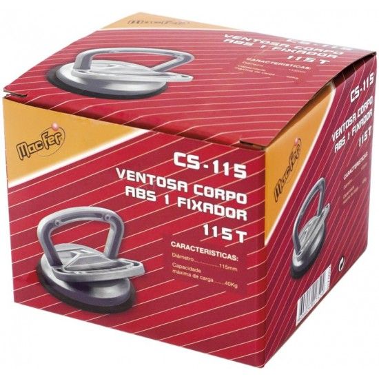 Ventosa corpo ABS 1 fixador MacFer 115T 115mm refª 017.0052 MACFER Ventosa corpo ABS 1 fixador MacFer 115T 115mm refª 017.0052 MACFER