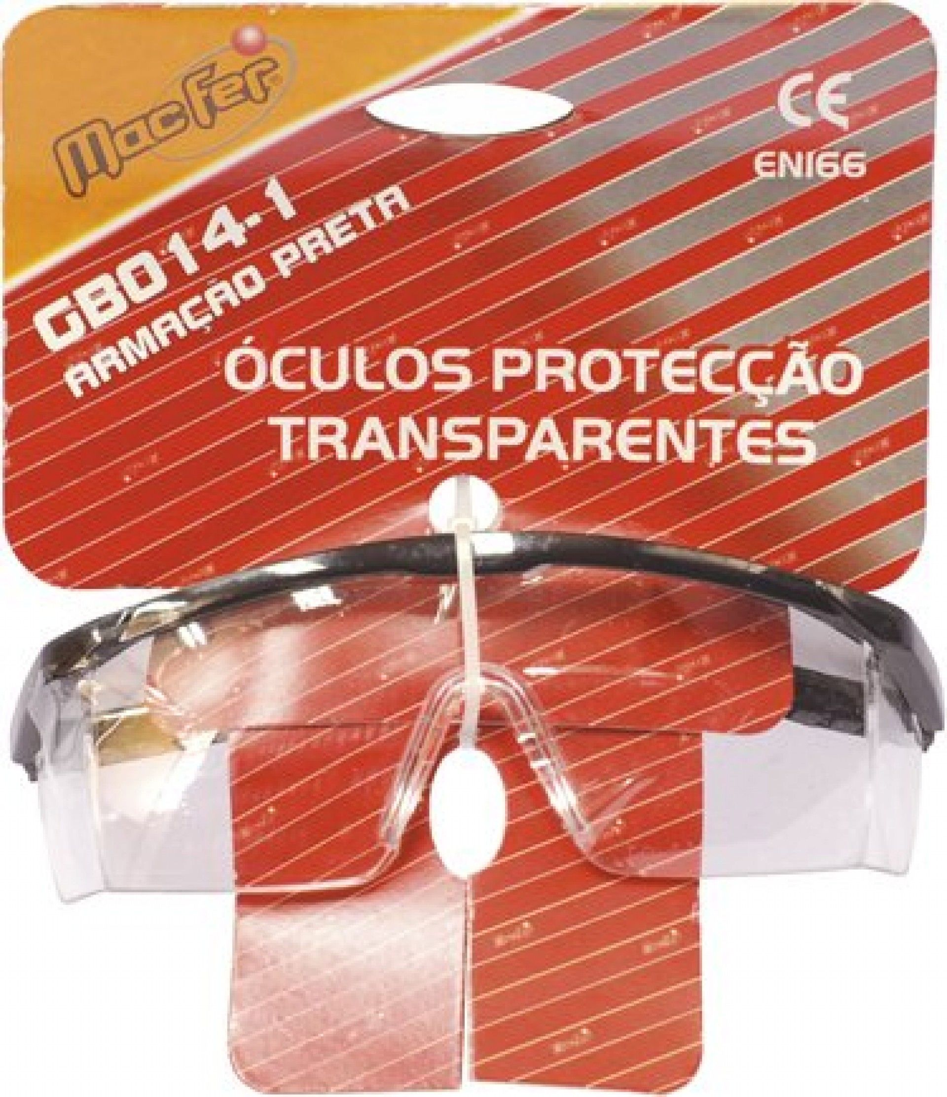 Óculos prot. MacFer QB1207 trans. refª 017.0015 MACFER
