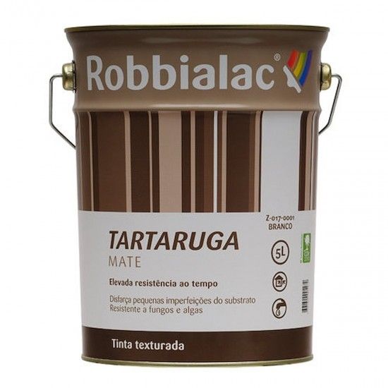 TINTA TEXTURADA TARTARUGA MATE 5L BRANCO ROBBIALAC