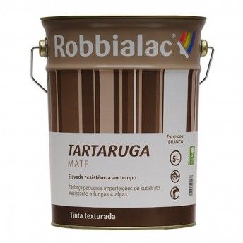 TINTA TEXTURADA TARTARUGA MATE 5L BRANCO ROBBIALAC
