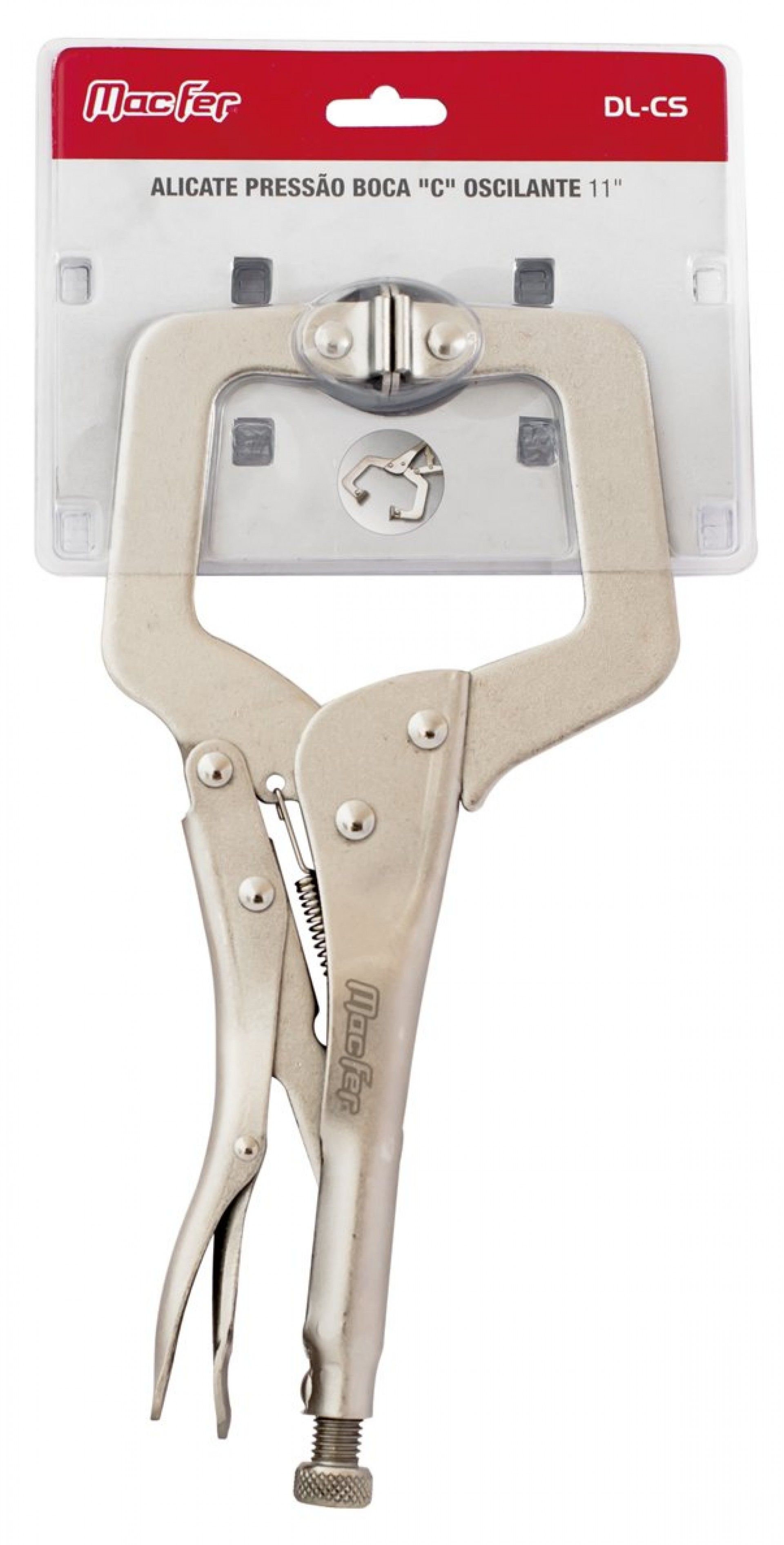 Alicate pressão boca "C" oscilante MacFer DL-CS 11" refª 016.0011 MACFER