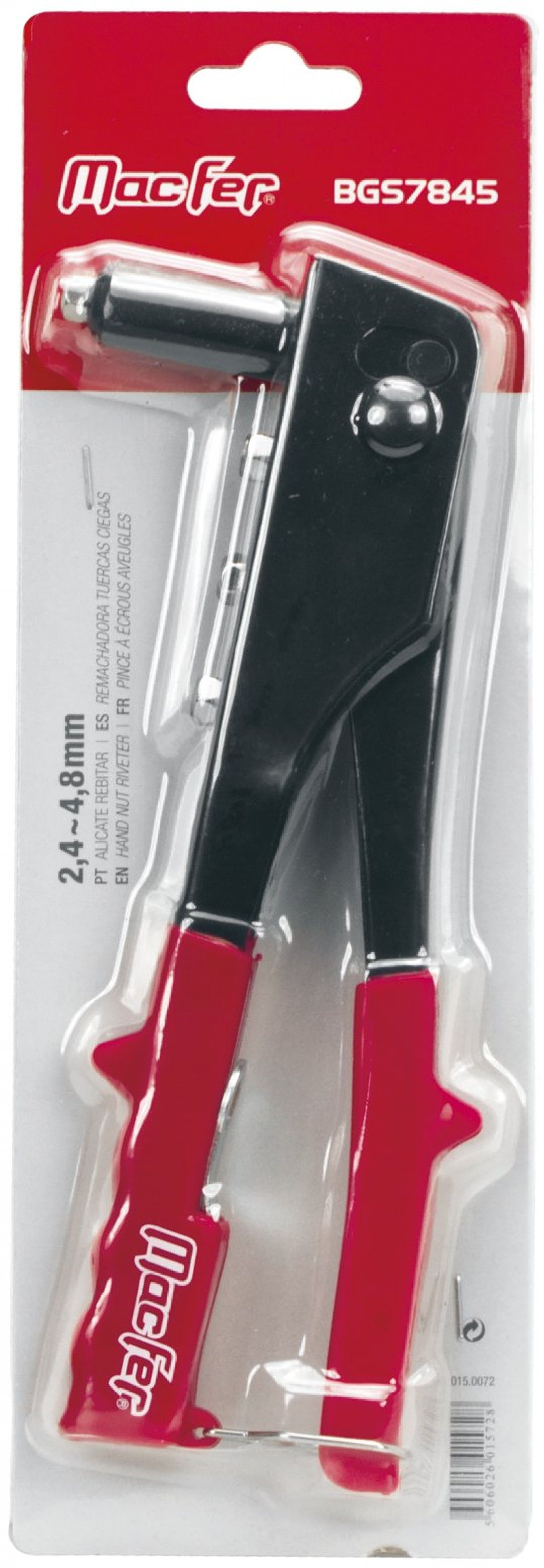 Alicate rebitar BGS7845 2,4~4,8mm refª 015.0072 MACFER