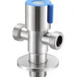 Torneira de corte ½ x ½ x ½ inox (1 manipulo azul 2 saidas) 010577 Torneira de corte ½ x ½ x ½ inox (1 manipulo azul 2 saidas) 010577