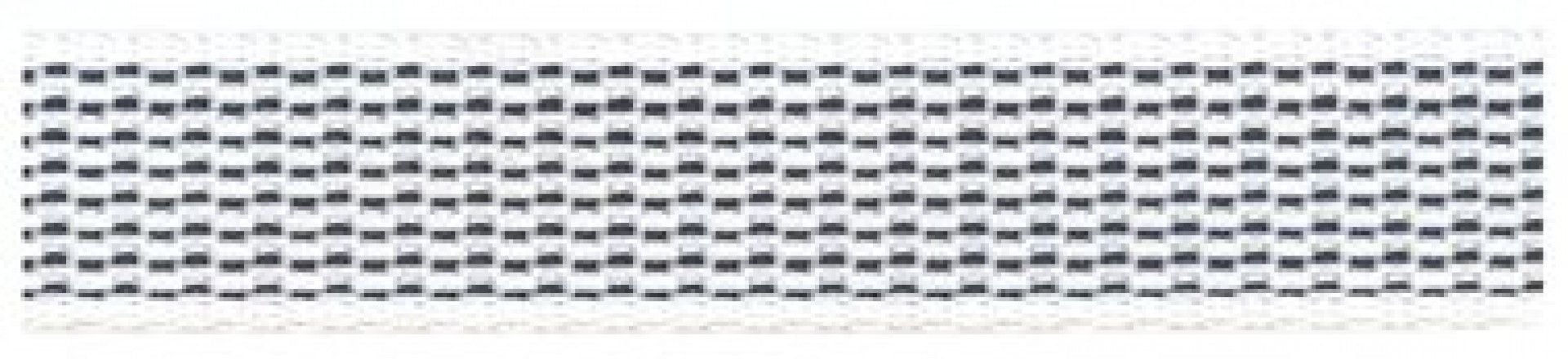Fita p/ estore nylon FEN-BP-BL 20mm 6m branca/ preta refª 009.0161 MACFER