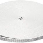Fita p/ estore nylon  FEN-BP 20mm 50m branca/ preta ref 009.0062 MACFER