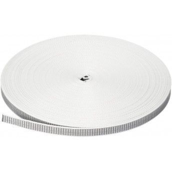 Fita p/ estore nylon  FEN-BP 20mm 50m branca/ preta ref 009.0062 MACFER