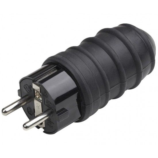 Ficha macho borracha 16A 250V tipo Shuko