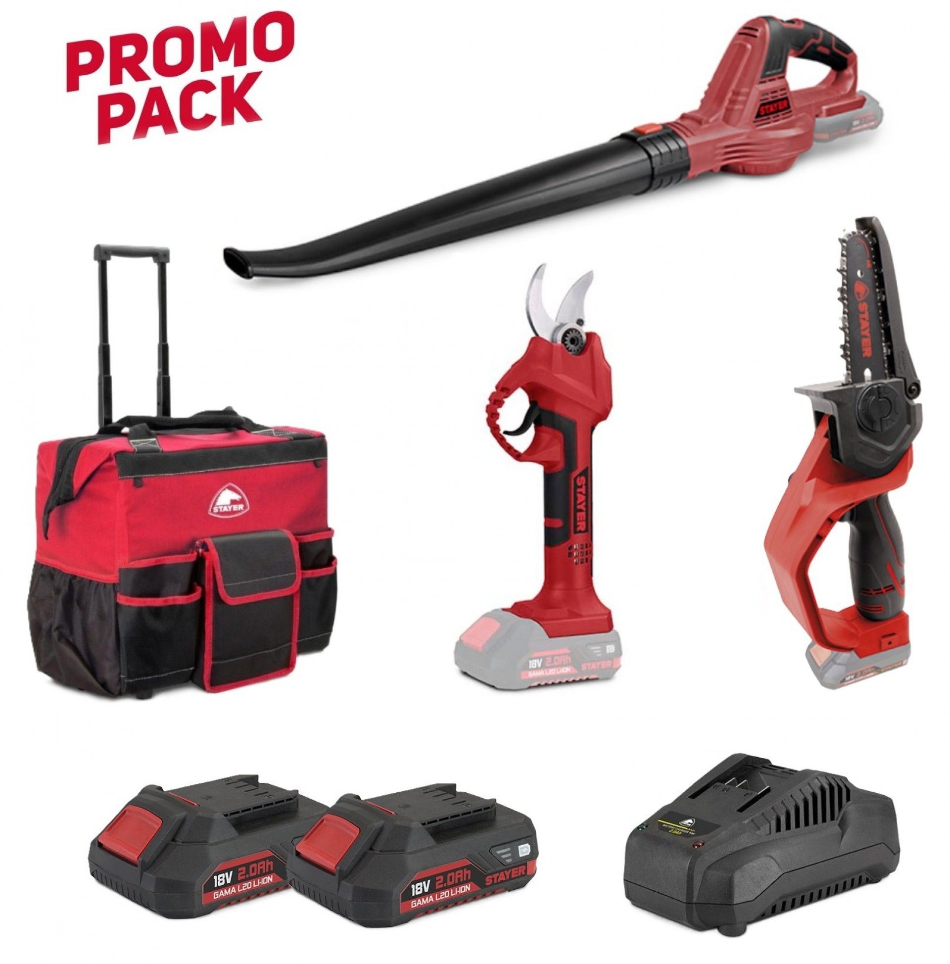 Serra Mini Olmo B L20 + Tesoura BPB 32 L20 + Soprador Vento Brushless refª 1.3499 STAYER