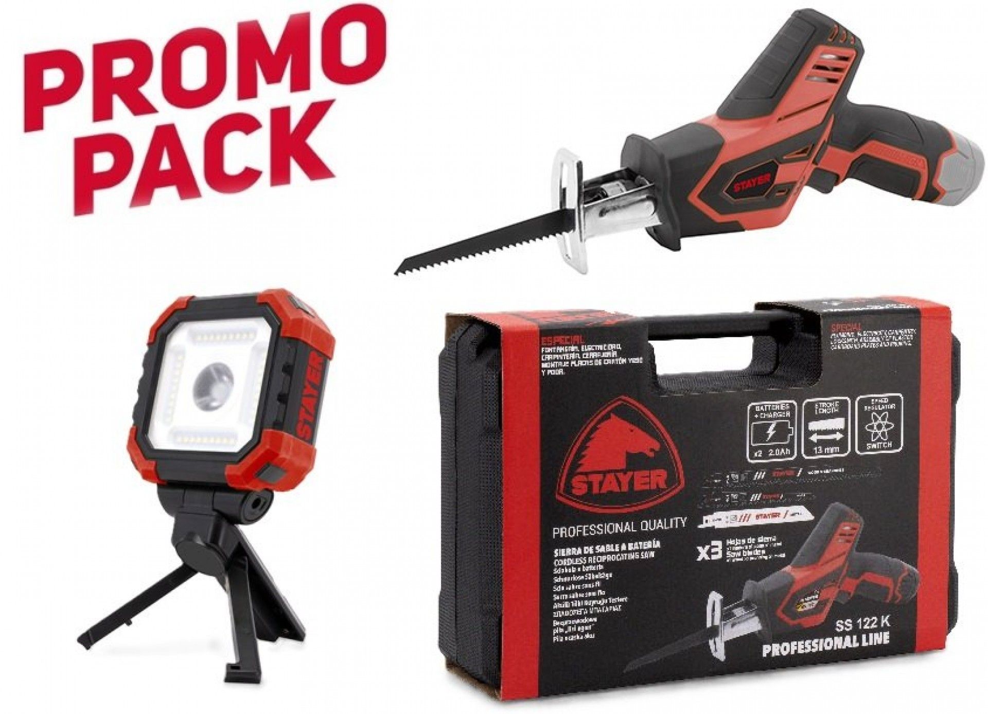 Serra sabre SS 122K + lanterna FL 700 3.6v refª 1.3502 STAYER