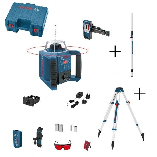 Kit nivel GRL 300 HV + comando RC1 suporte WM4 recetor LR1 + Tripé BT 170 HD + régua GR 240 refª 061 Kit nivel GRL 300 HV + comando RC1 suporte WM4 recetor LR1 + Tripé BT 170 HD + régua GR 240 refª 061