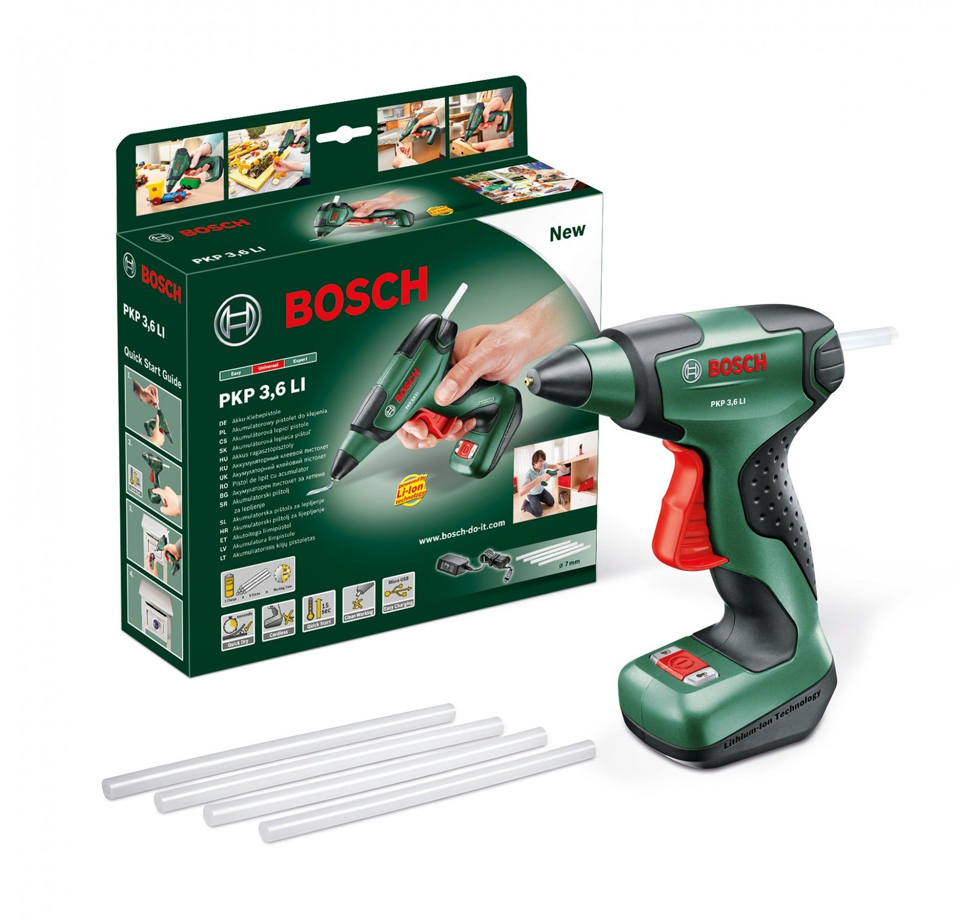 Pistola de colar sem fio PKP 3.6 LI refª 0603264600 BOSCH