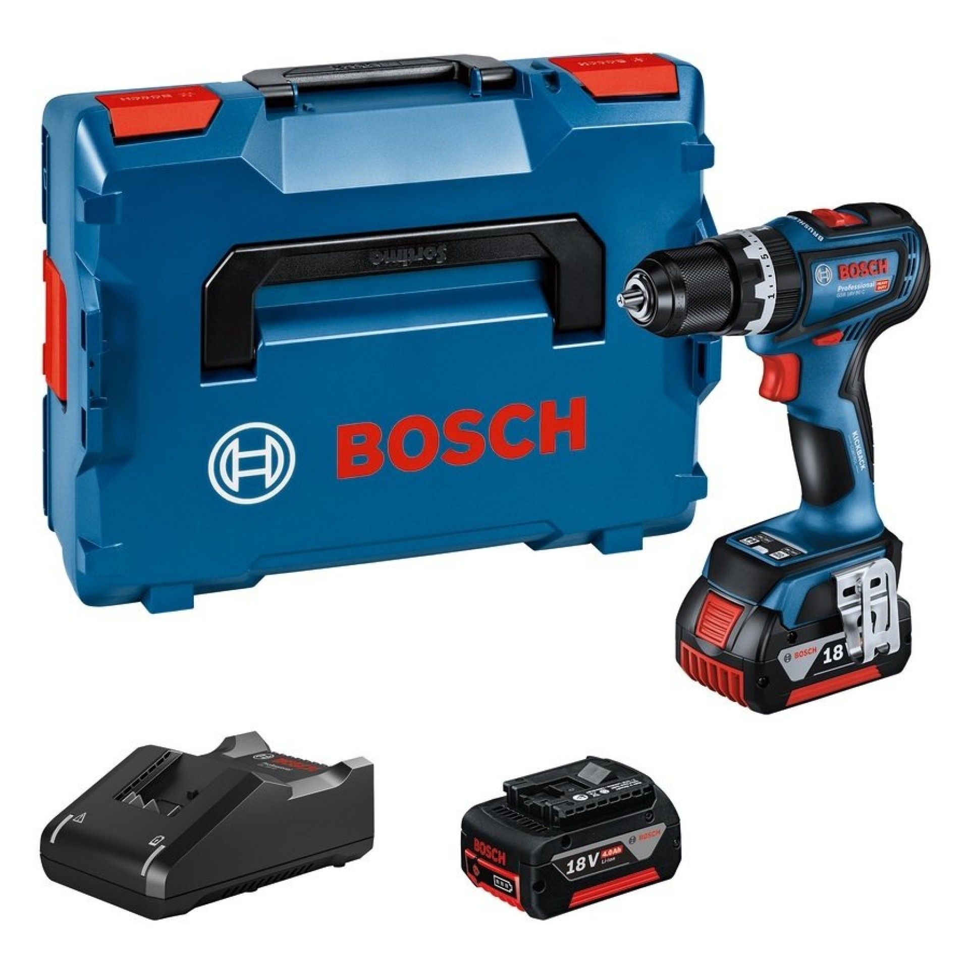Aparafusadora GSB 18V-90 C (2x4.0Ah) + L-Boxx 136 refª 06019K6104 BOSCH