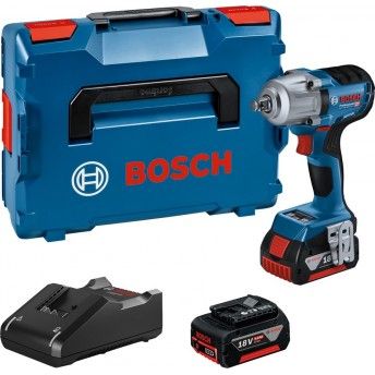Aparafusadora impacto Bosch  GDS 18V-450 HC + 2 baterias 5.0Ah + carregador e mala 06019K4003