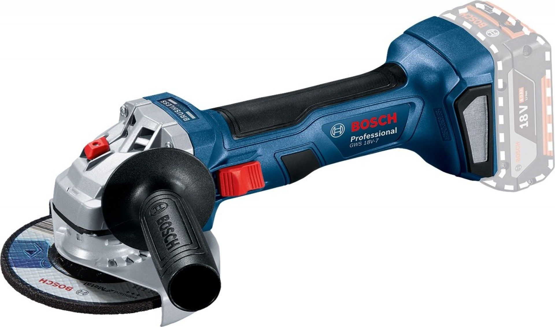Rebarbadora sem fio GWS 18V-7 refª 06019H9002 BOSCH