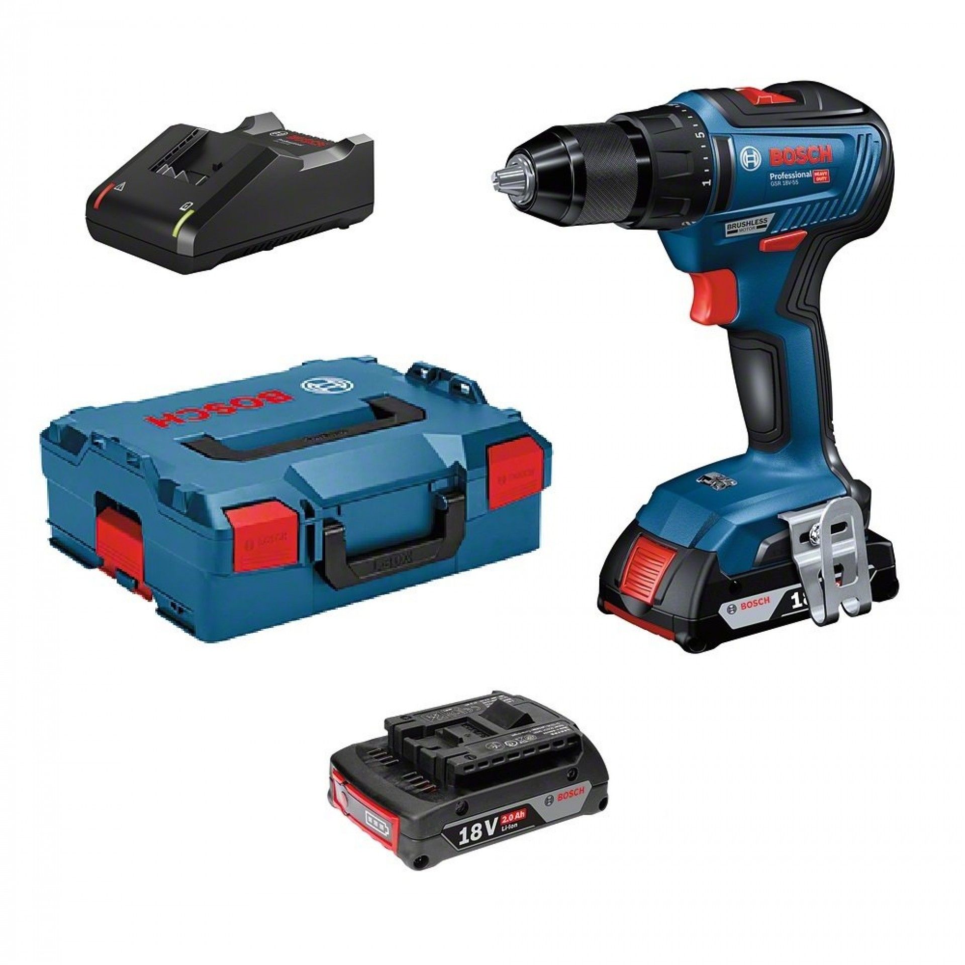 APARAFUSADSORA GSR 18V-55 2x2.0Ah L-BOXX REF 0.601.9H5.201 BOSCH