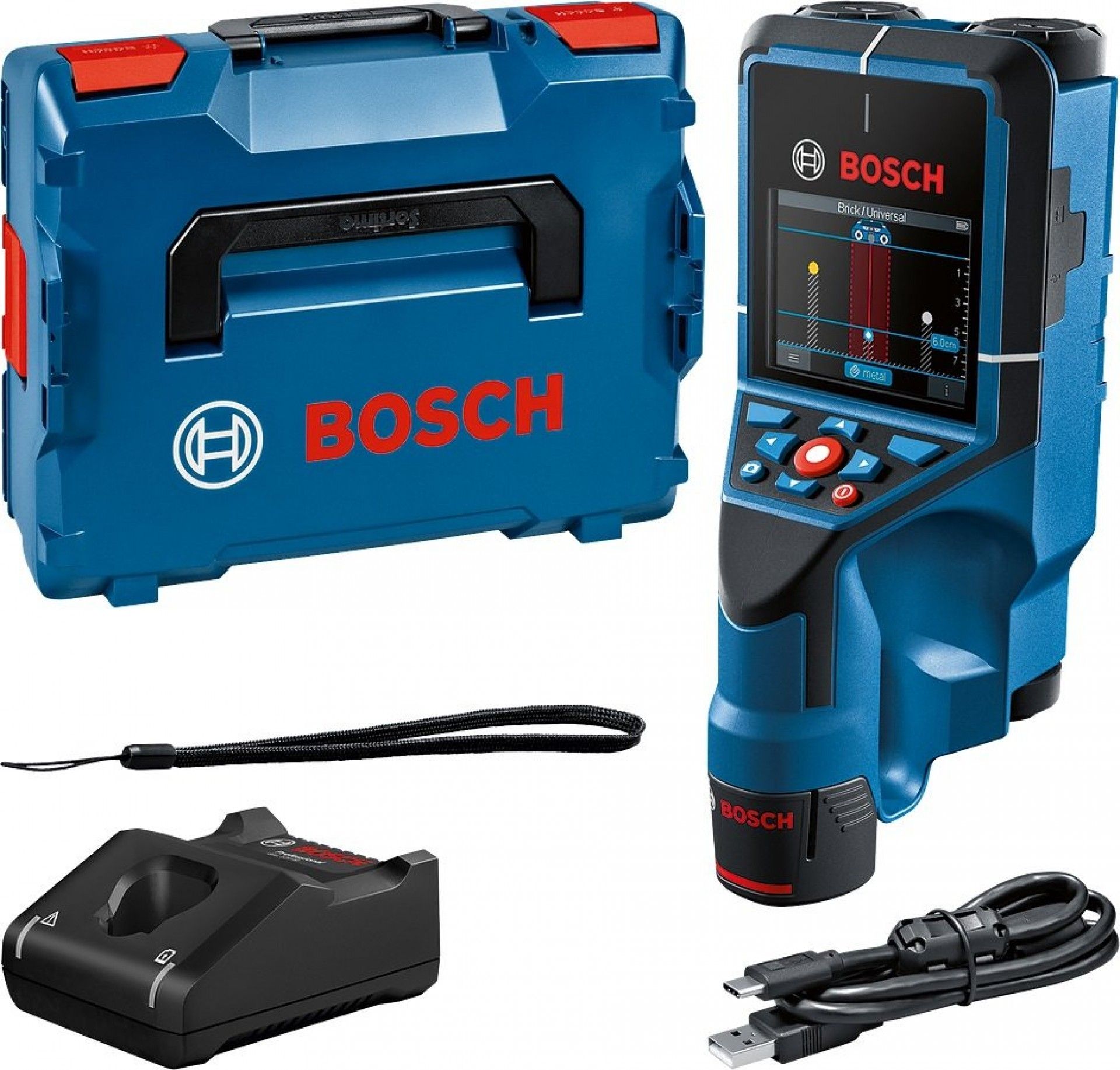 Detetor de metais Bosch D-tect 200 C c/ mala +carregador +bateria 0601081601