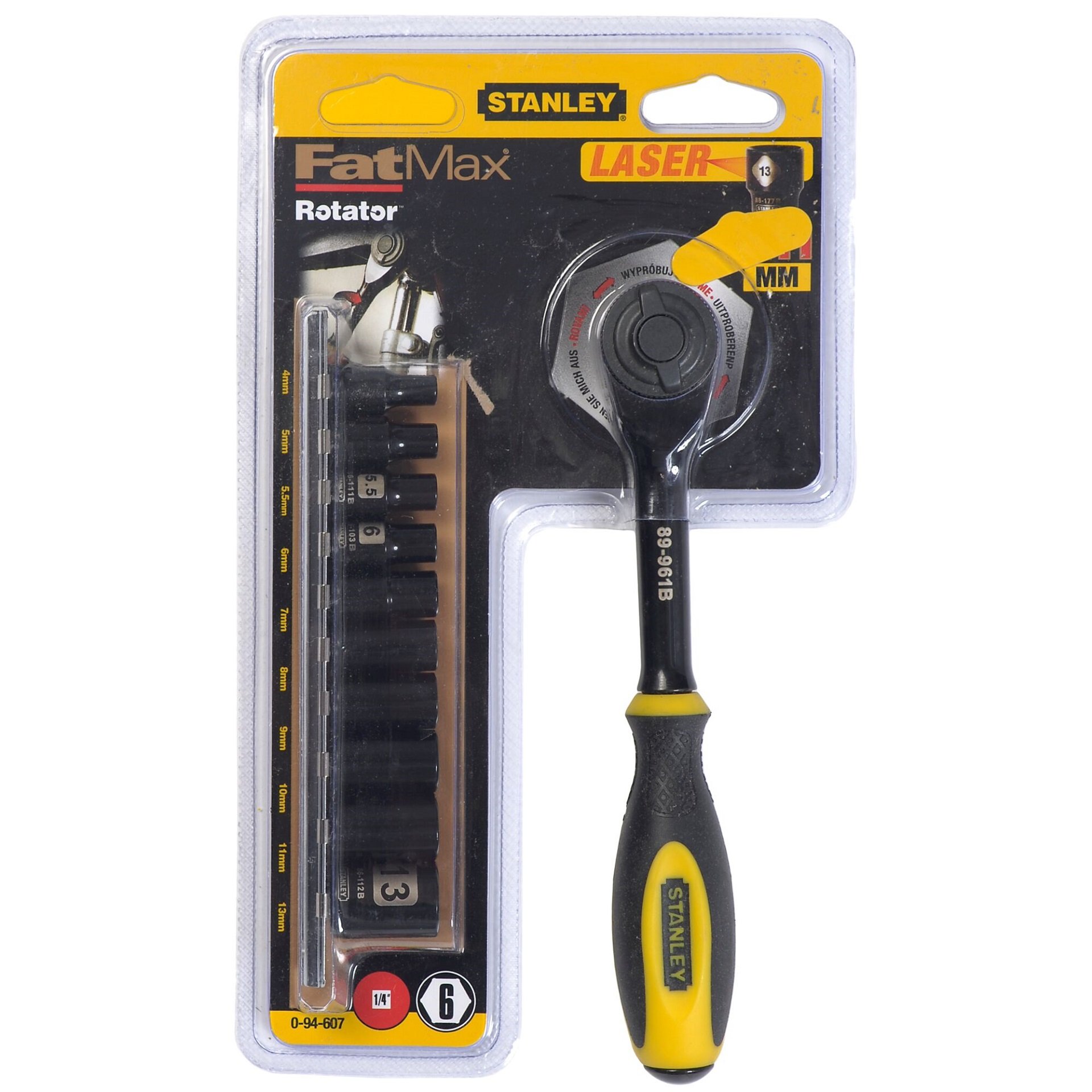 Kit roquete c/bits 1/4 refª 0-94-607 STANLEY