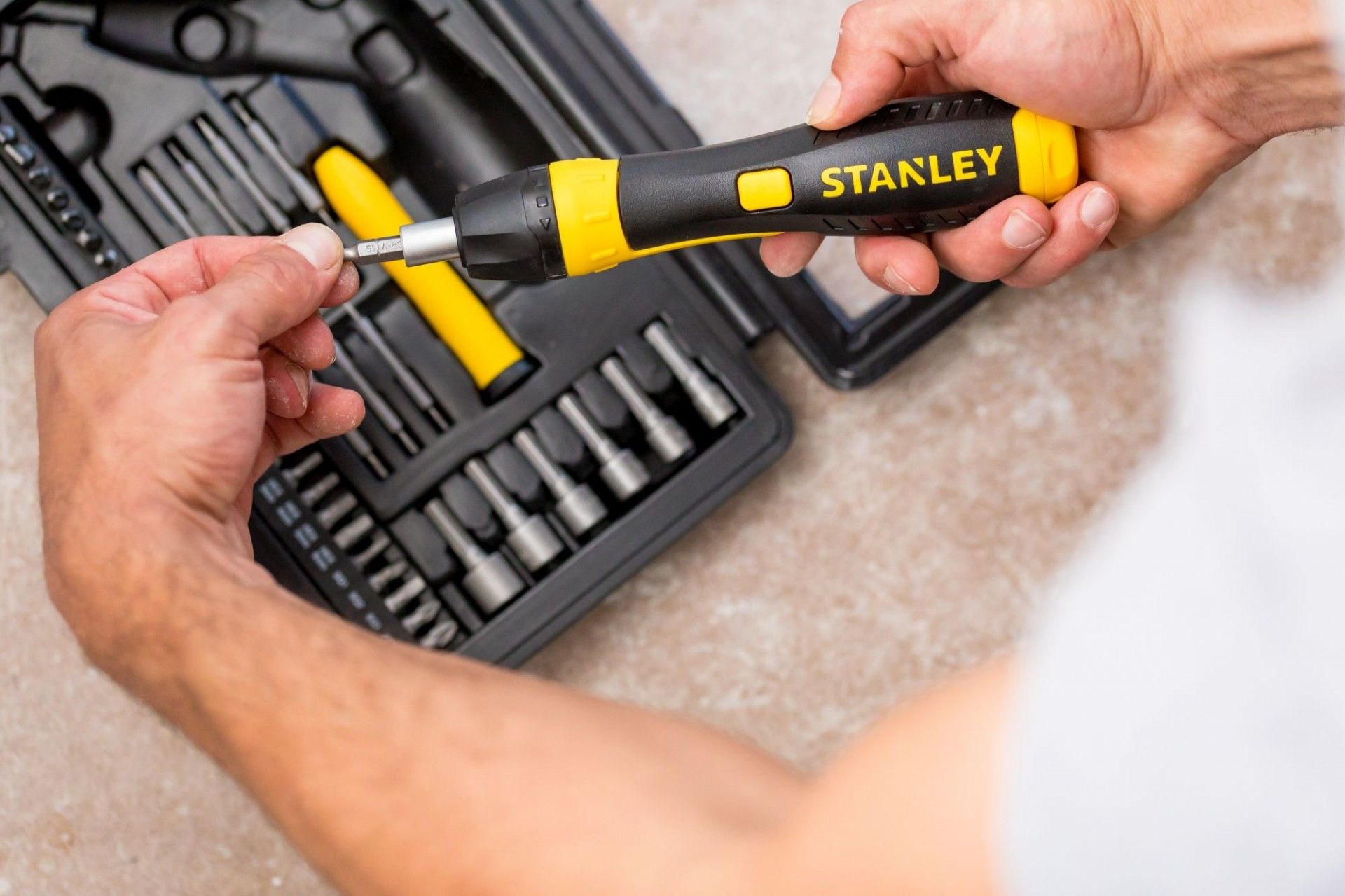 kit chave punho c/roquete 38 peças refª 0-63-038 STANLEY