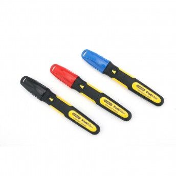 Marcador FatMax ponta chanfrada ? Blister 3 pçs (preto, vermelho, azul), refª 0-47-315 STANLEY Marcador FatMax ponta chanfrada ? Blister 3 pçs (preto, vermelho, azul), refª 0-47-315 STANLEY