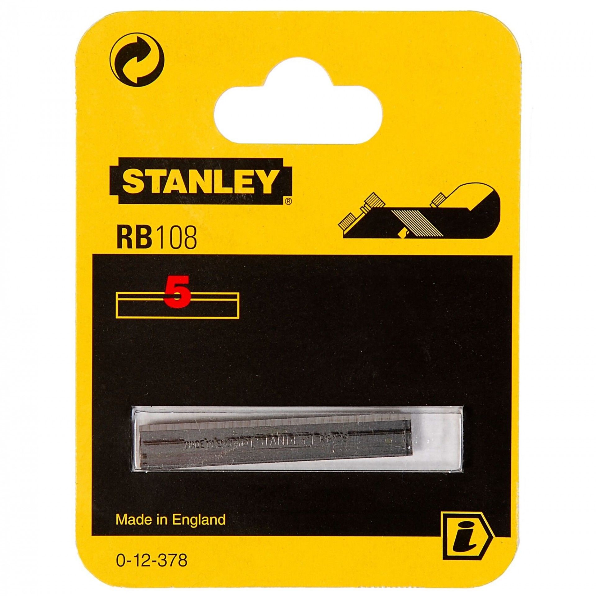 Lamina para plaina RB 10 e RB 5 refª 0-12-378 STANLEY