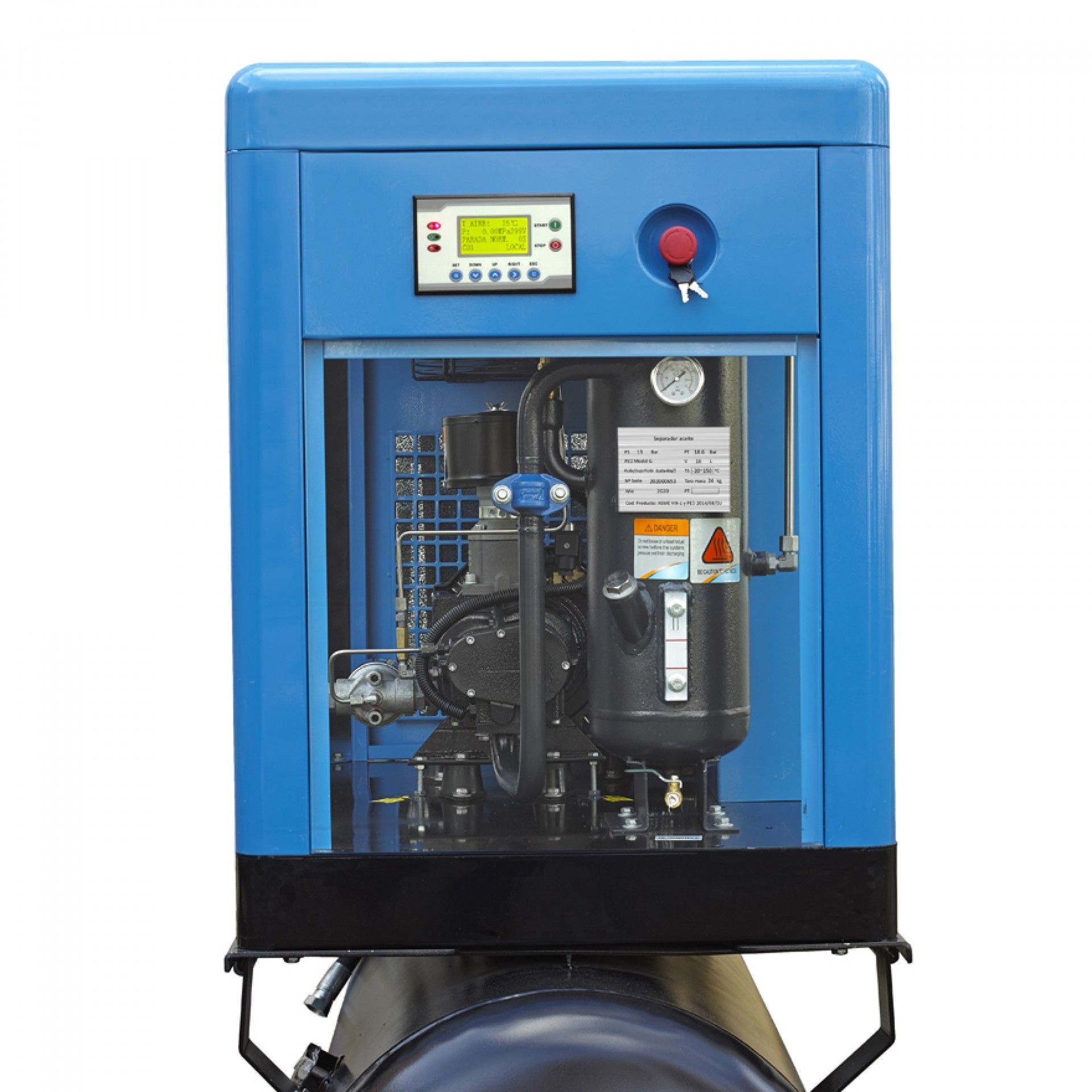 Compressor de parafuso 400V 50Hz 500L, 10Hp, 900 Lpm (compressor + tanque +secador) refª 0Z8105 IMCO