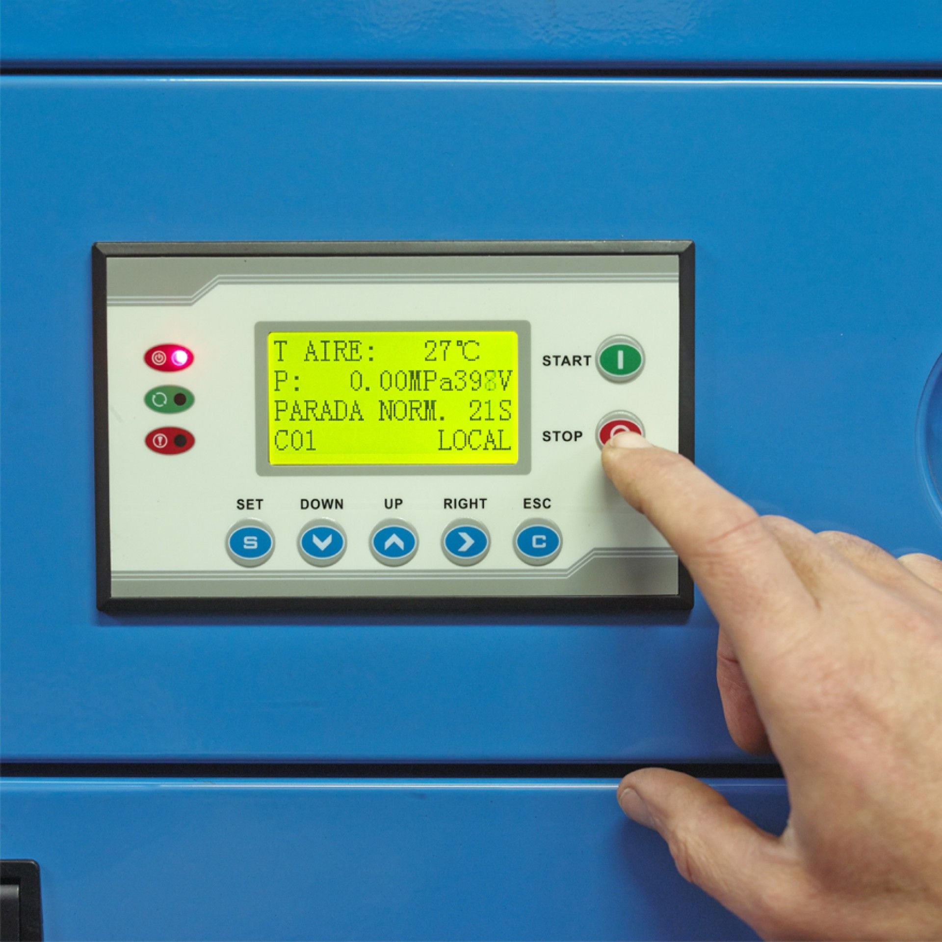 Compressor de parafuso 400V 50Hz 500L, 10Hp, 900 Lpm (compressor + tanque +secador) refª 0Z8105 IMCO
