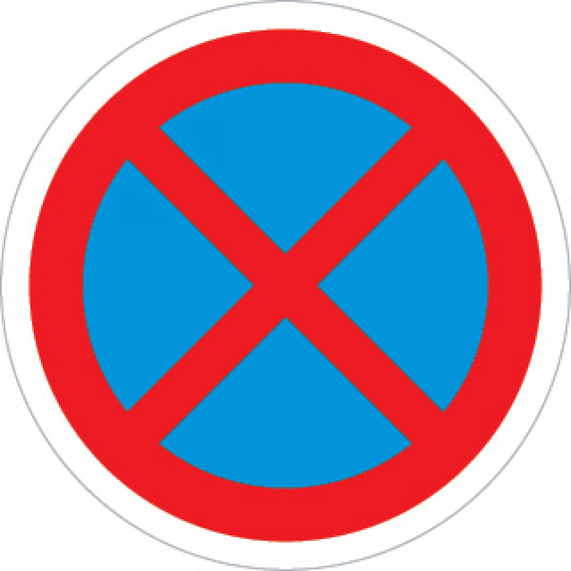 Sinal alumínio Poibido parar/estacionar Ø620mm refª P9194_620MM