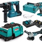 Kit Aparafusadora DHP485 + Martelo DHR183Z  +Rebarbadora DGA504Z + 3 baterias 5.0Ah + carregador + ó Kit Aparafusadora DHP485 + Martelo DHR183Z  +Rebarbadora DGA504Z + 3 baterias 5.0Ah + carregador + ó