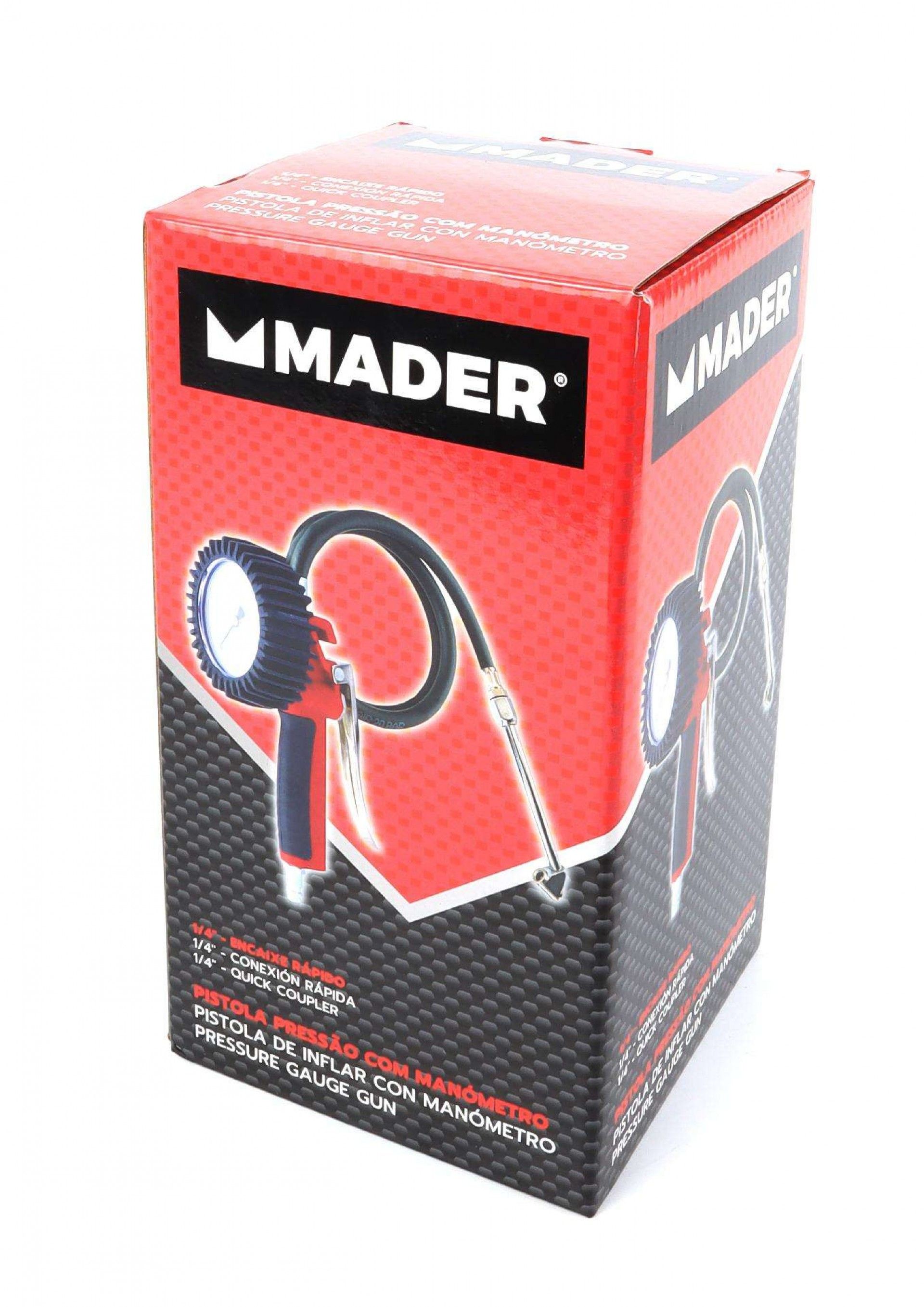 Pistola com Manómetro, 1/4, 1 m refª 34906 MADER