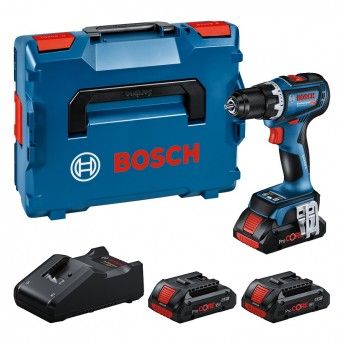 Aparafusadora GSR 18V-90 C, 3 baterias 4.0Ah + caregador e mala L-Boxx ref 0615A5002R BOSCH