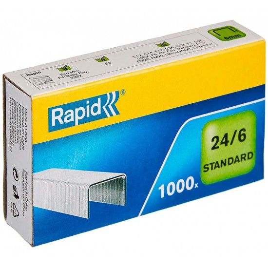 Caixa agrafos N24 6mm 1000p
